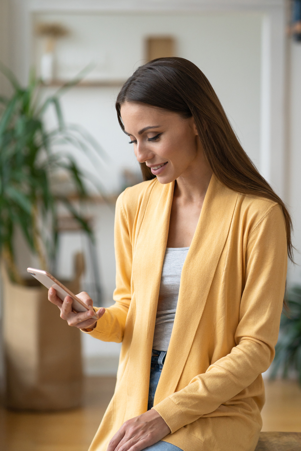 Woman Holding Mobile Phone